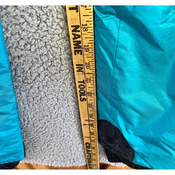 Spyder Ski Bib Pant Men S Teal Suspenders Snow Thinsulate Insulation Entrant VTG - Picture 14 of 16